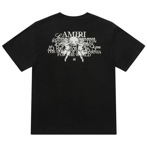 AMlRl Crew Neck Unisex Street Style Plain Cotton T-Shirt
